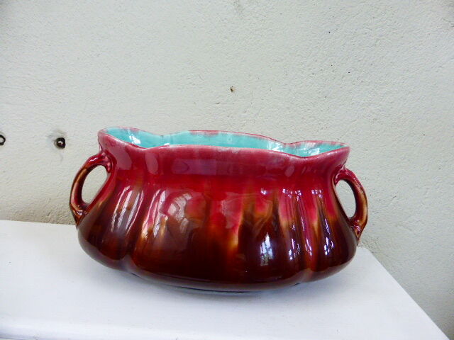 Enameled ceramic planter