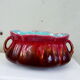 Enameled ceramic planter