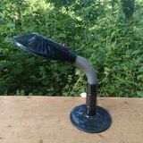 Large vintage black bedside desk lamp from the 1960s