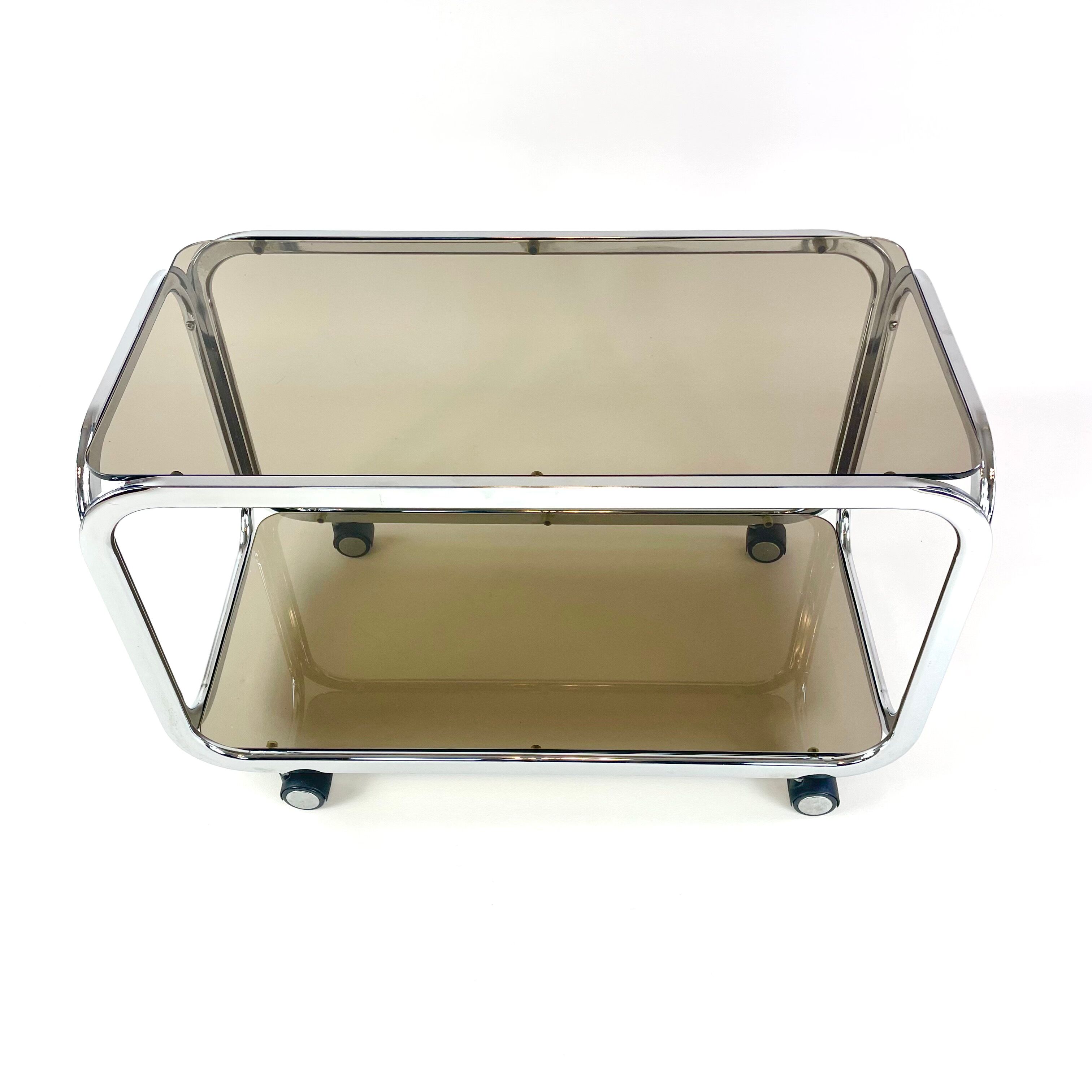 Seventies tubular serving trolley