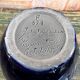Antique Betschdorf stoneware vase Alsace stork decoration