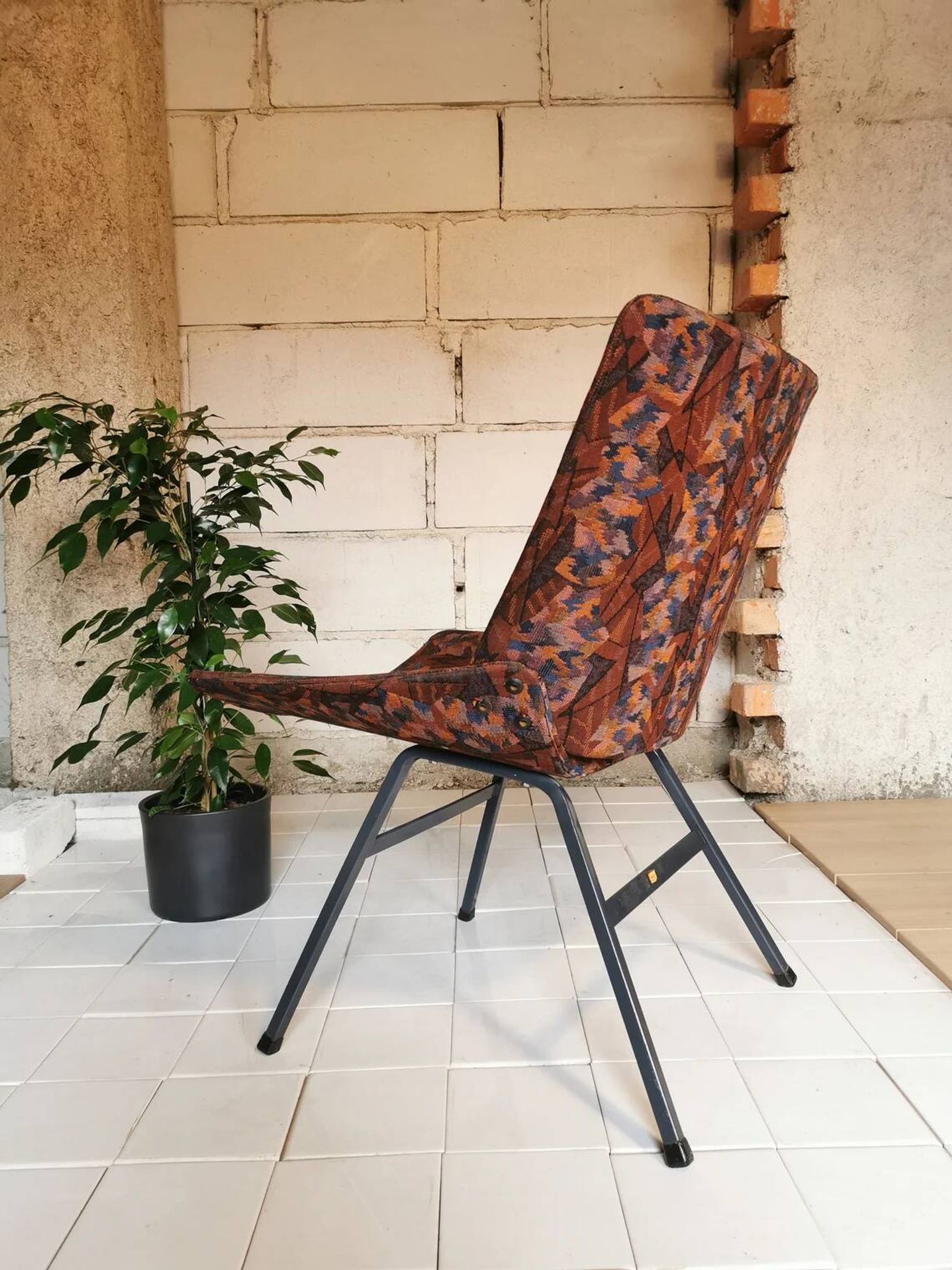 Vintage Lupina Shell Lounge Chair: Niko Kralj, Retro 1960s Yugoslav Design