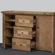 Chest of drawers made from solid 19th-century oak, handcrafted from reclaim