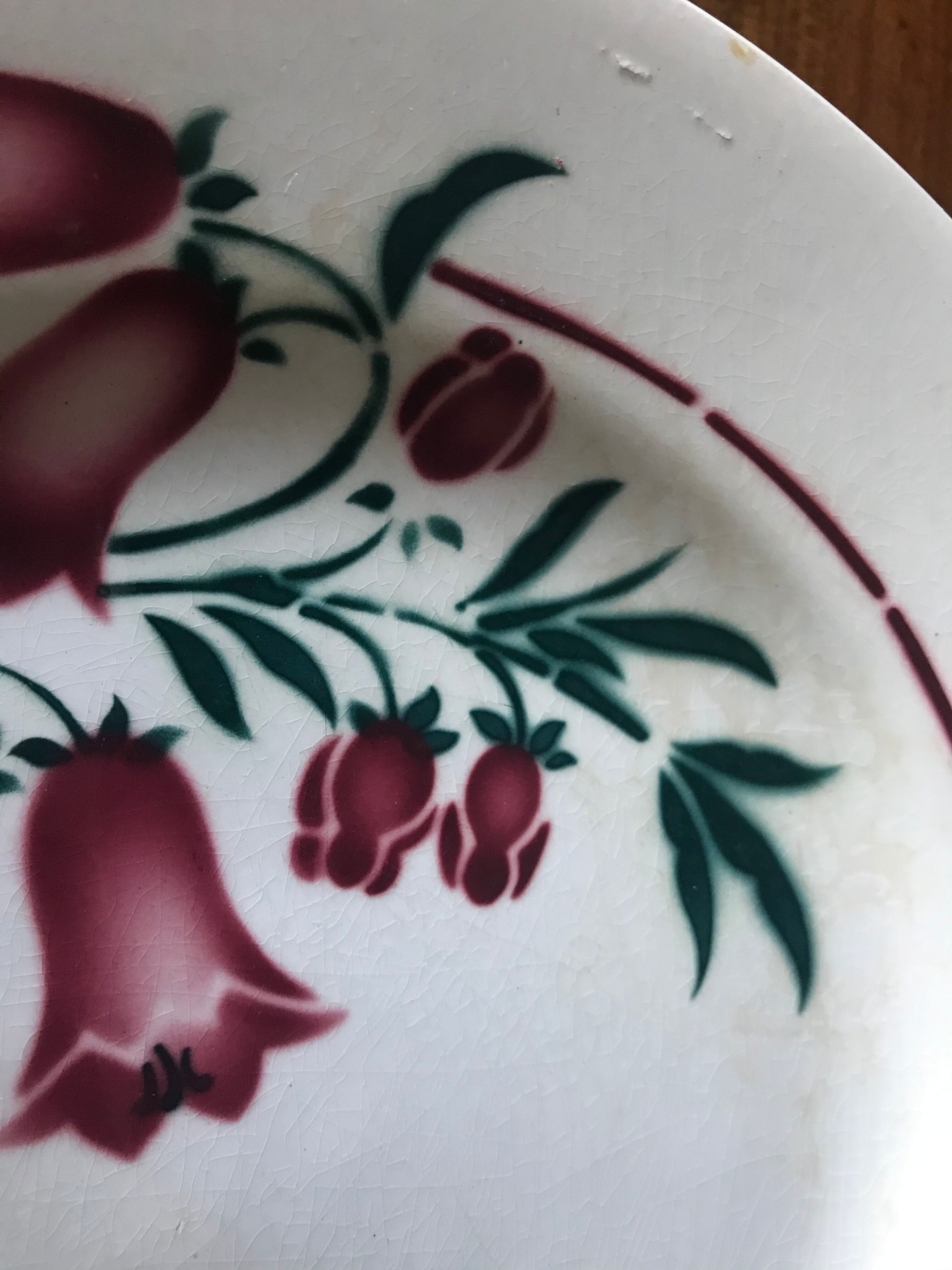 Assiettes plates St Amand