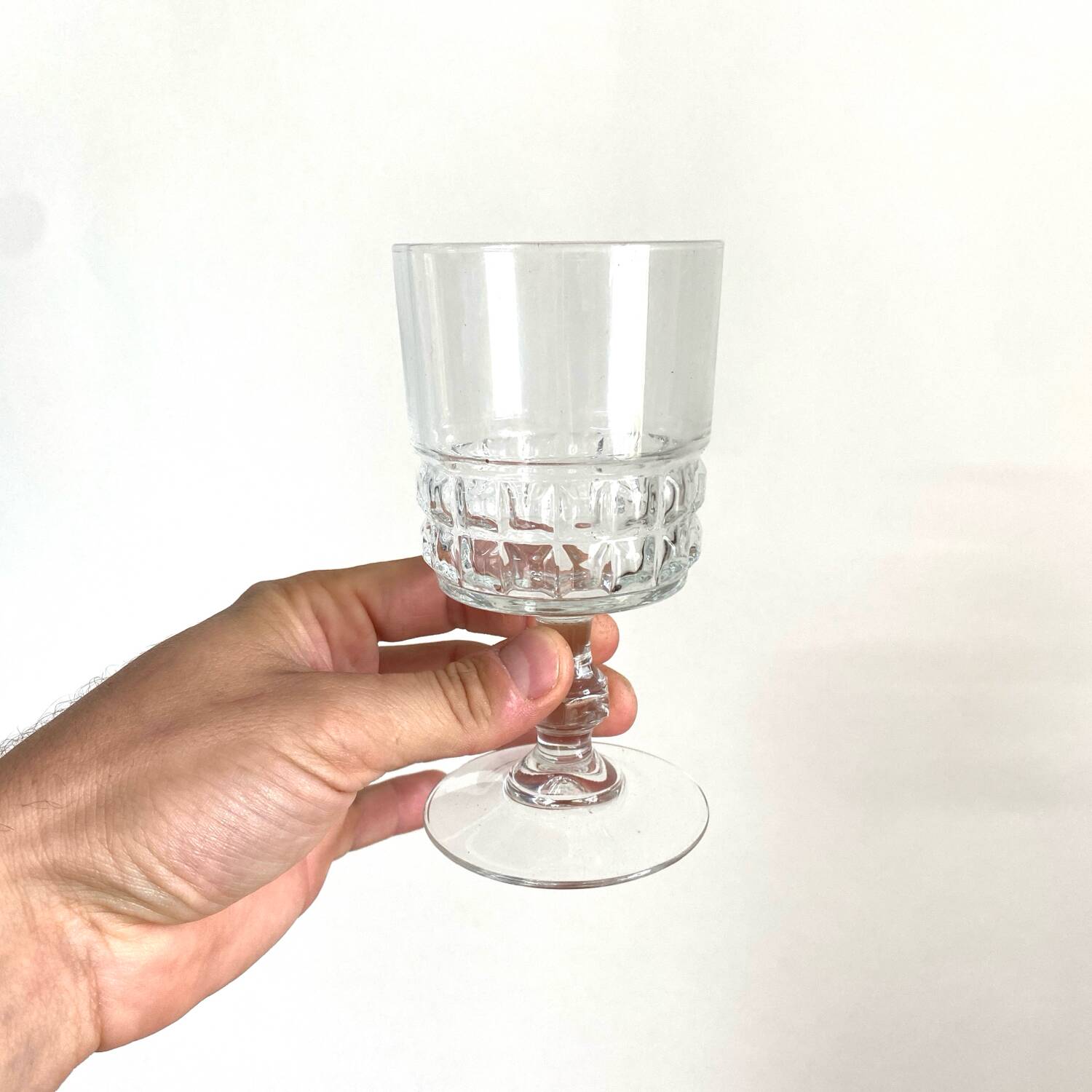 Water glass - vintage - Luminarc - "Quadrille" model - Very good condition