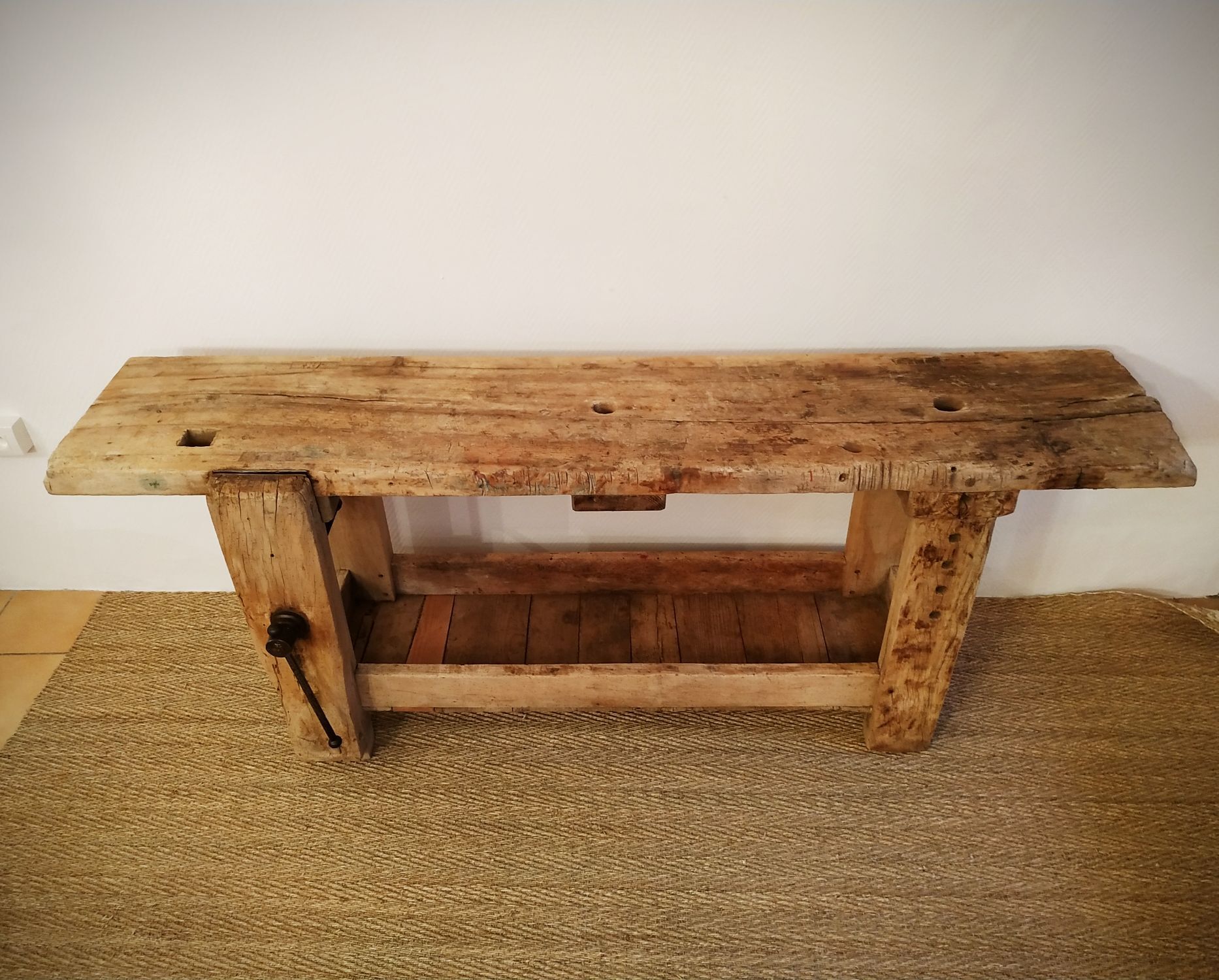 Old beech workbench 205 cm