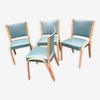 4 vintage Bow Wood steiner chairs