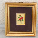 Cromolithographie d'art sur feuille d'or 23kt