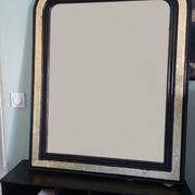 Antique black and gold mirror – 98 x 78