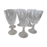 Six crystal glasses