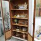 Showcase library aileron feet compass parisian 50 60 shabby patina
