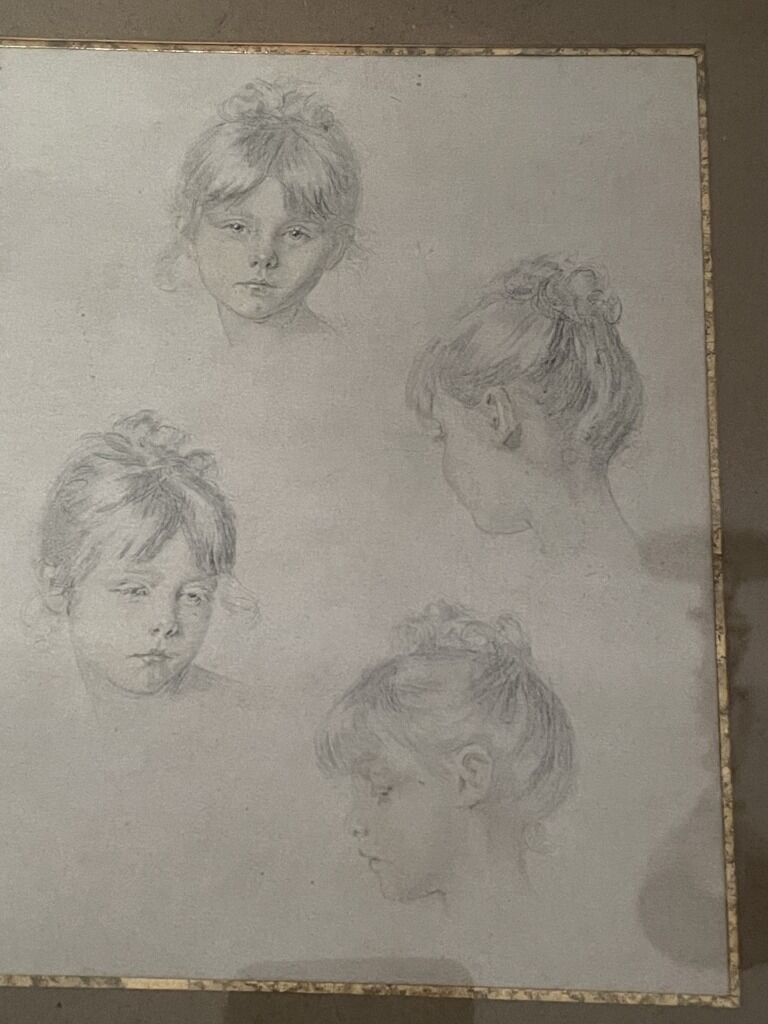 Old wood frame with a gold finish