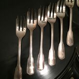 Dessert cutlery service 12 silver metal forks