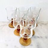 Set of 6 vintage port glasses