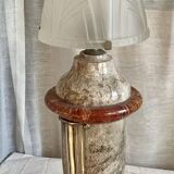 Art Deco marble and glass lamp, 1920s-30s