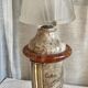 Art Deco marble and glass lamp, 1920s-30s