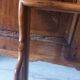 Grand plateau de service bois et verre années 50