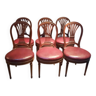 Set of 6 neo-classical chairs from the nineteenth century.