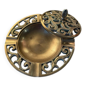 Vintage bronze covered ashtray
