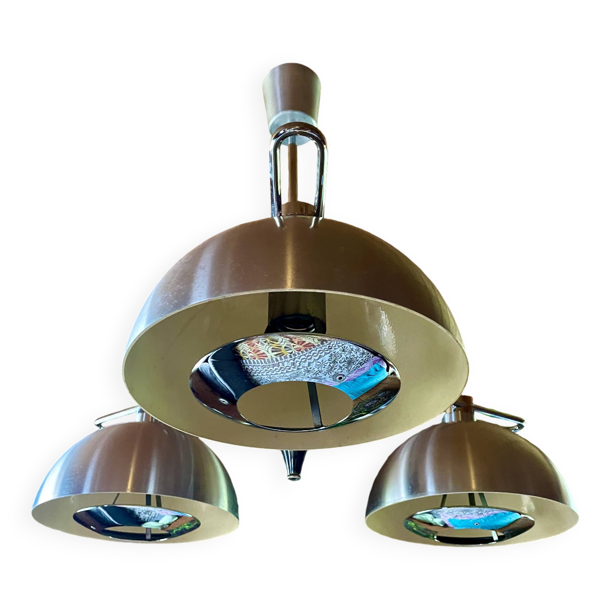 Chandelier, Space Age ceiling light, Design by "Jean Gandelin", vintage, from the 70s