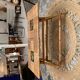 Rattan coffee table and ceramics