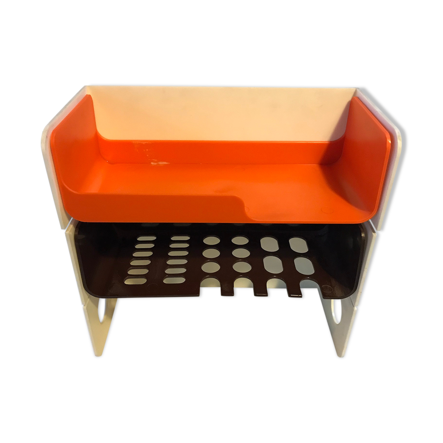 Modular bathroom shelf in plastic 70's