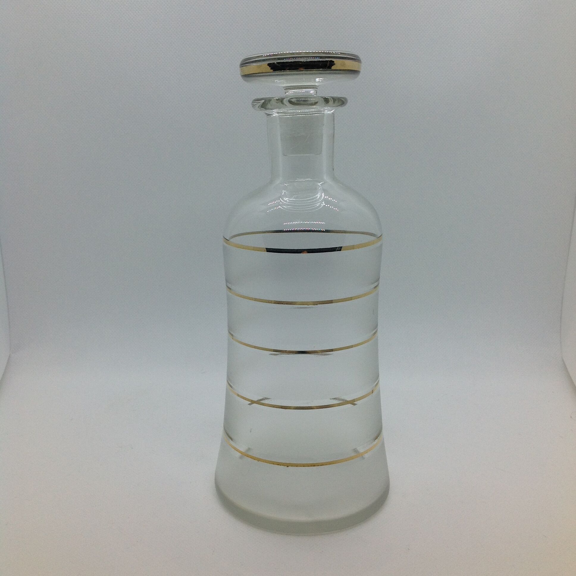 Glass and gold liqueur carafe
