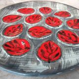 Vintage oyster dish set/Pornic/12 plates + 1 dish