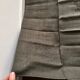 Old embroidered table napkin J G Dark Khaki Green