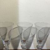 4 crystal champagne flutes from bacchus