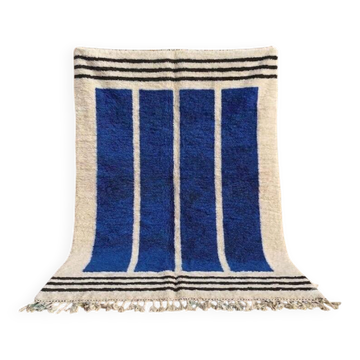 Handwoven natural wool rug, traditional size 3/4 m custom-made.