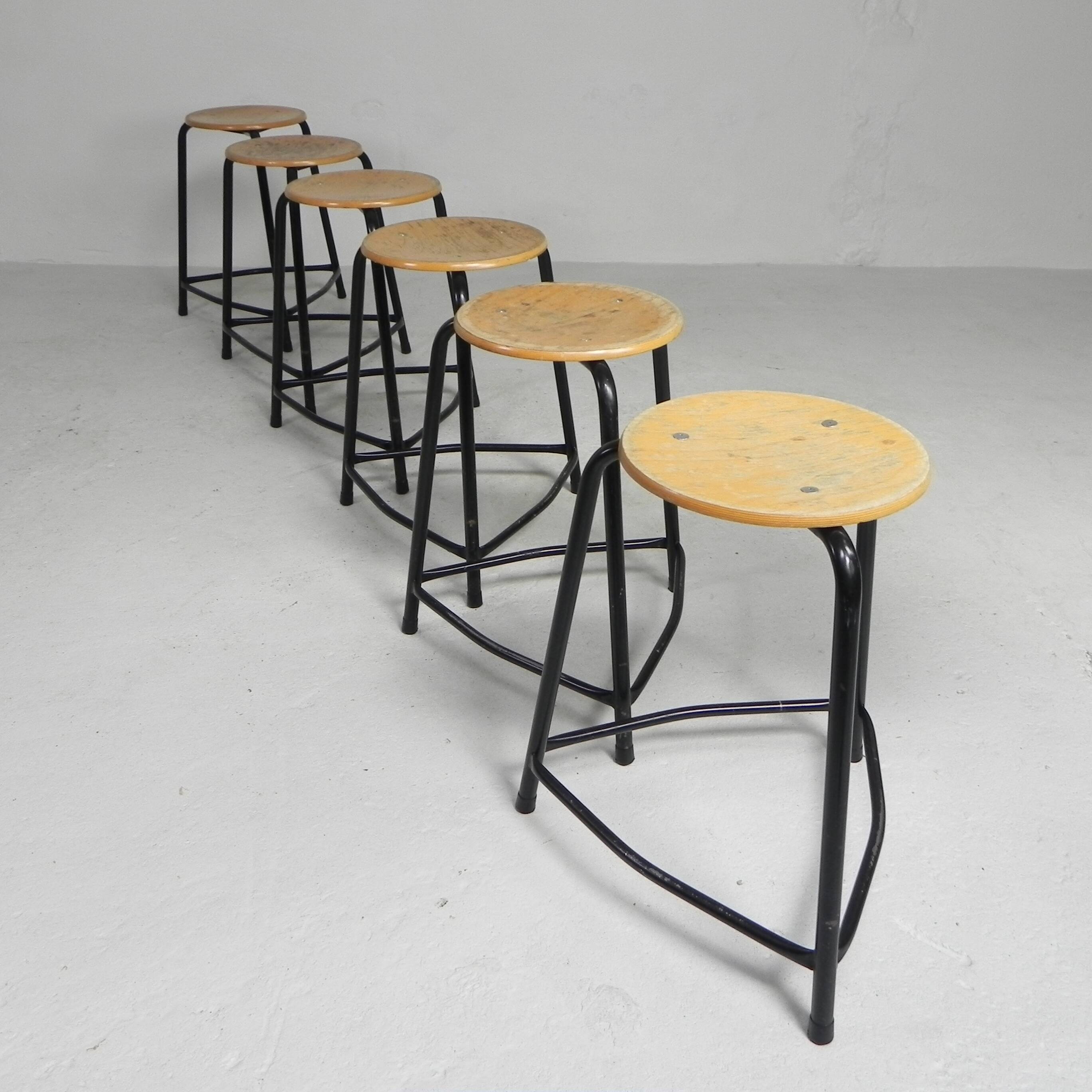 Industrial stackable stool, 55 cm high
