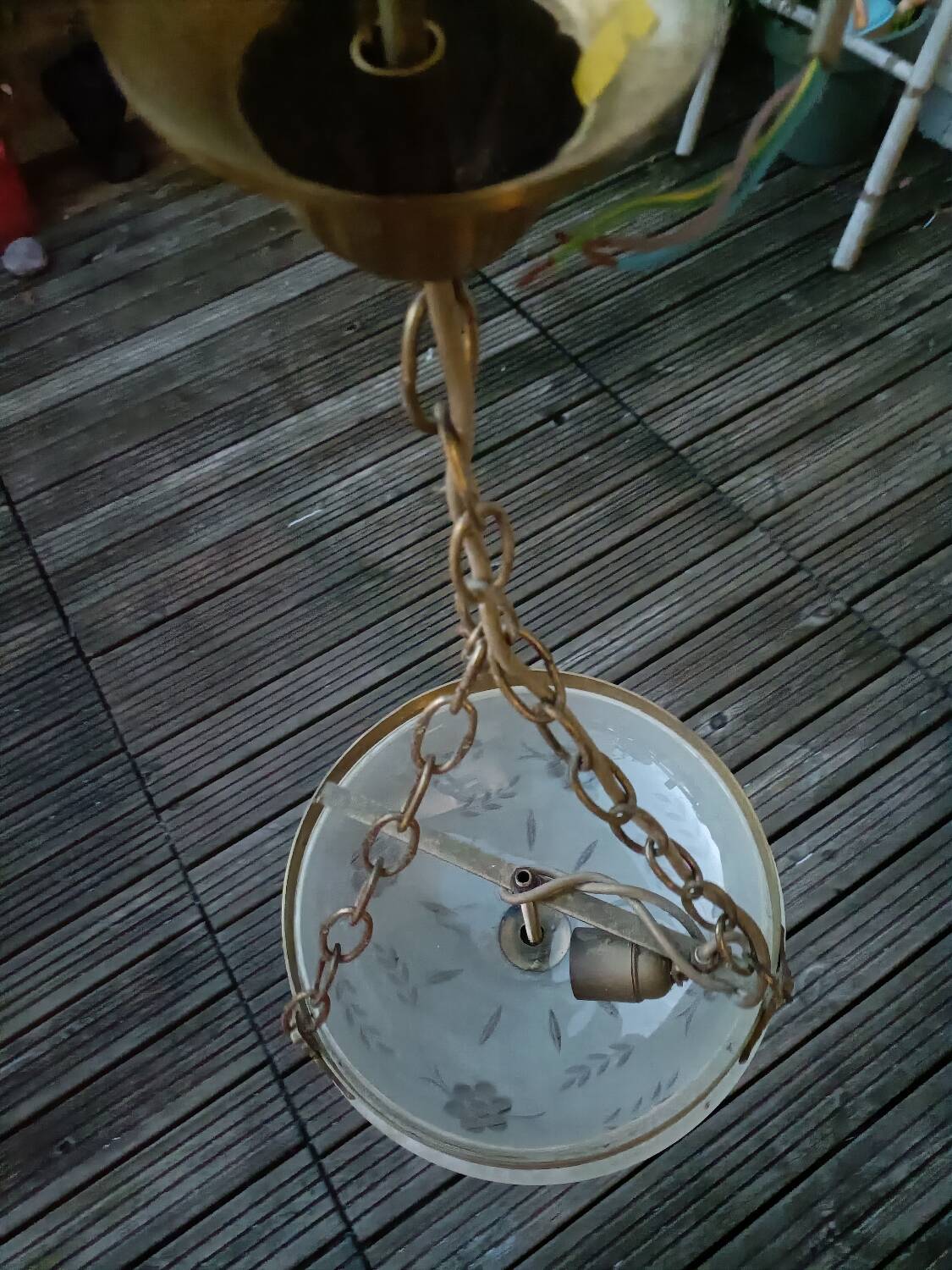 Vintage Art Nouveau style pendant light