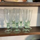 Bubbled glass flutes Montauroux