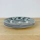 Set of 6 flat plates Wedgwood black English earthenware