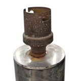 1970s simar stainless steel table lamp - industrial modernist design