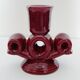 Bordeaux ceramic candle holder, signed Vallauris