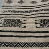 White and black berber kilim 100x150cm