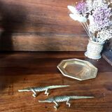Couple of brass alligators