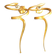 Pair of serpent "teo" lamp wall lights in gold aluminum, enzo ciampalini - 1970s