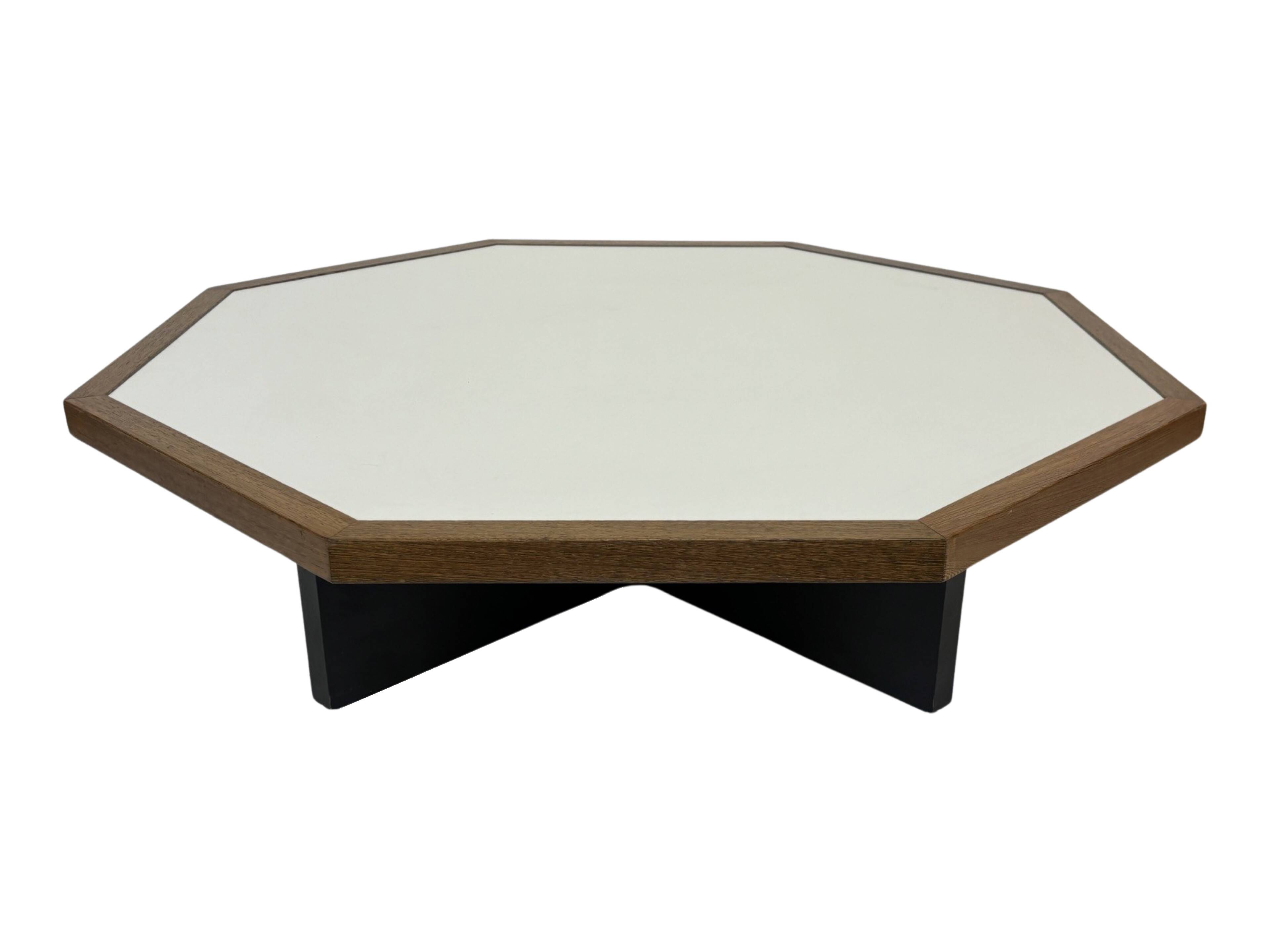 Vintage coffee table octagon design 1970s wenge octagon