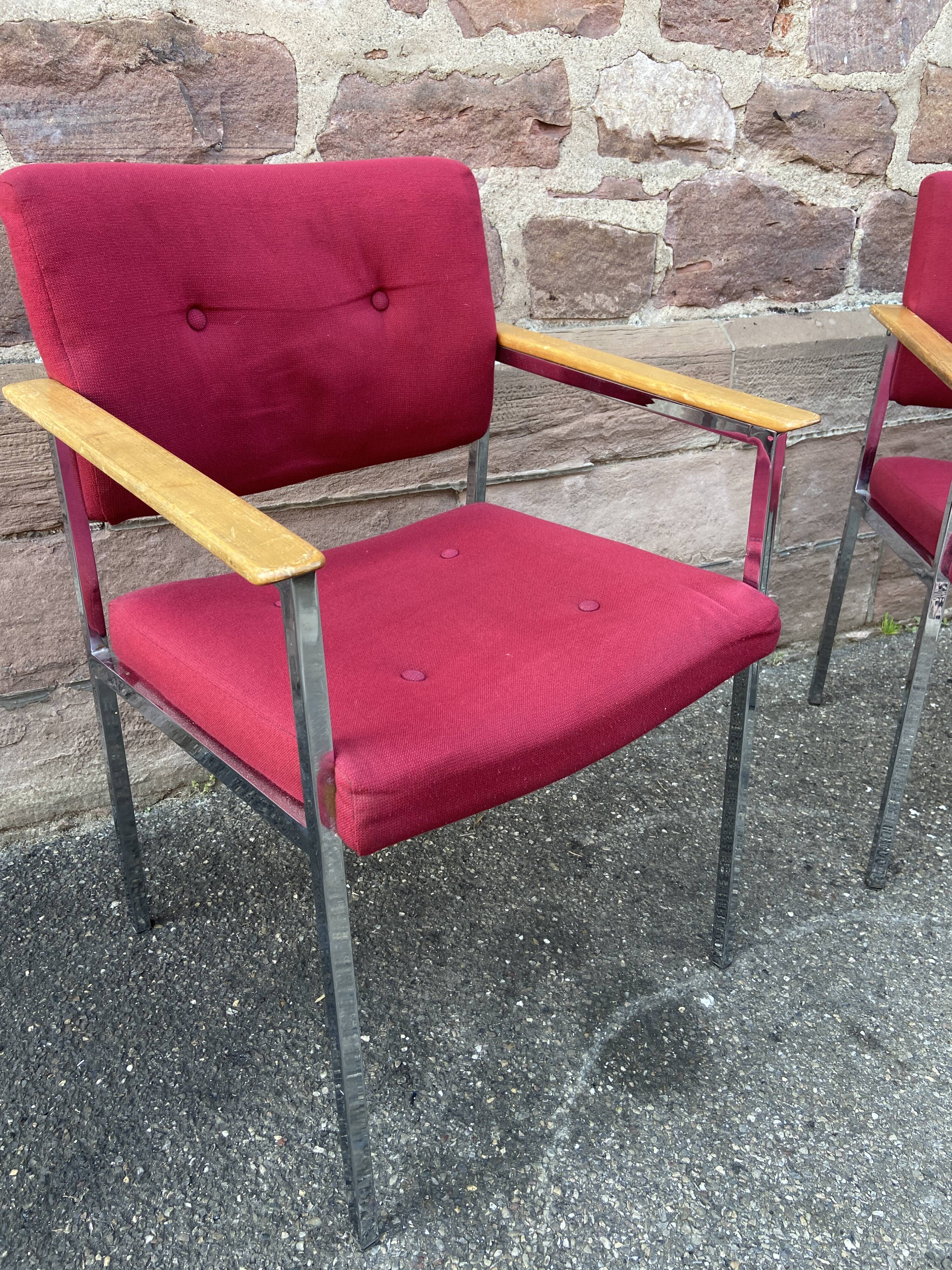 Pair of armchairs design Polsterstühle Röder & Söhne Frankfurt