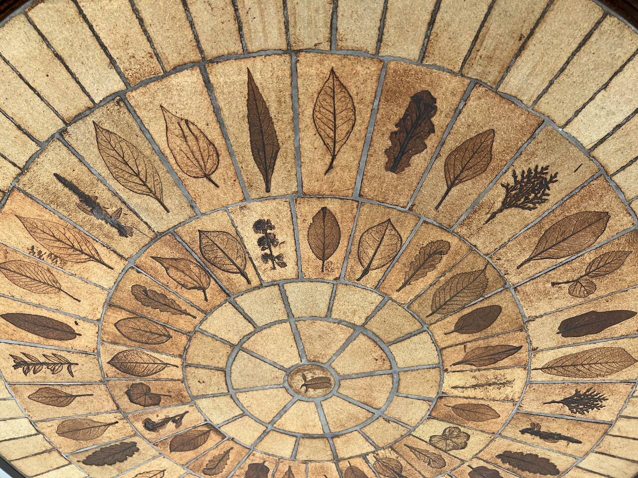 Coffee table "Les Herbiers" by Roger Capron