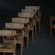 Ensemble de 8 chaises de salle à manger danoises en pin et cordon de papier tissé, Tage Poulsen, années 1970