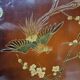 Vintage Chinese red and gold cabinet with flowers and birds (lacquer cabinet)