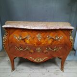 Louis XV style marquette chest of drawers