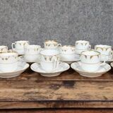 tea or coffee service in porcelain, Louis XV Rocaille style, 19th century