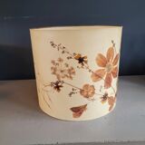 Large vintage lampshade with dried flowers