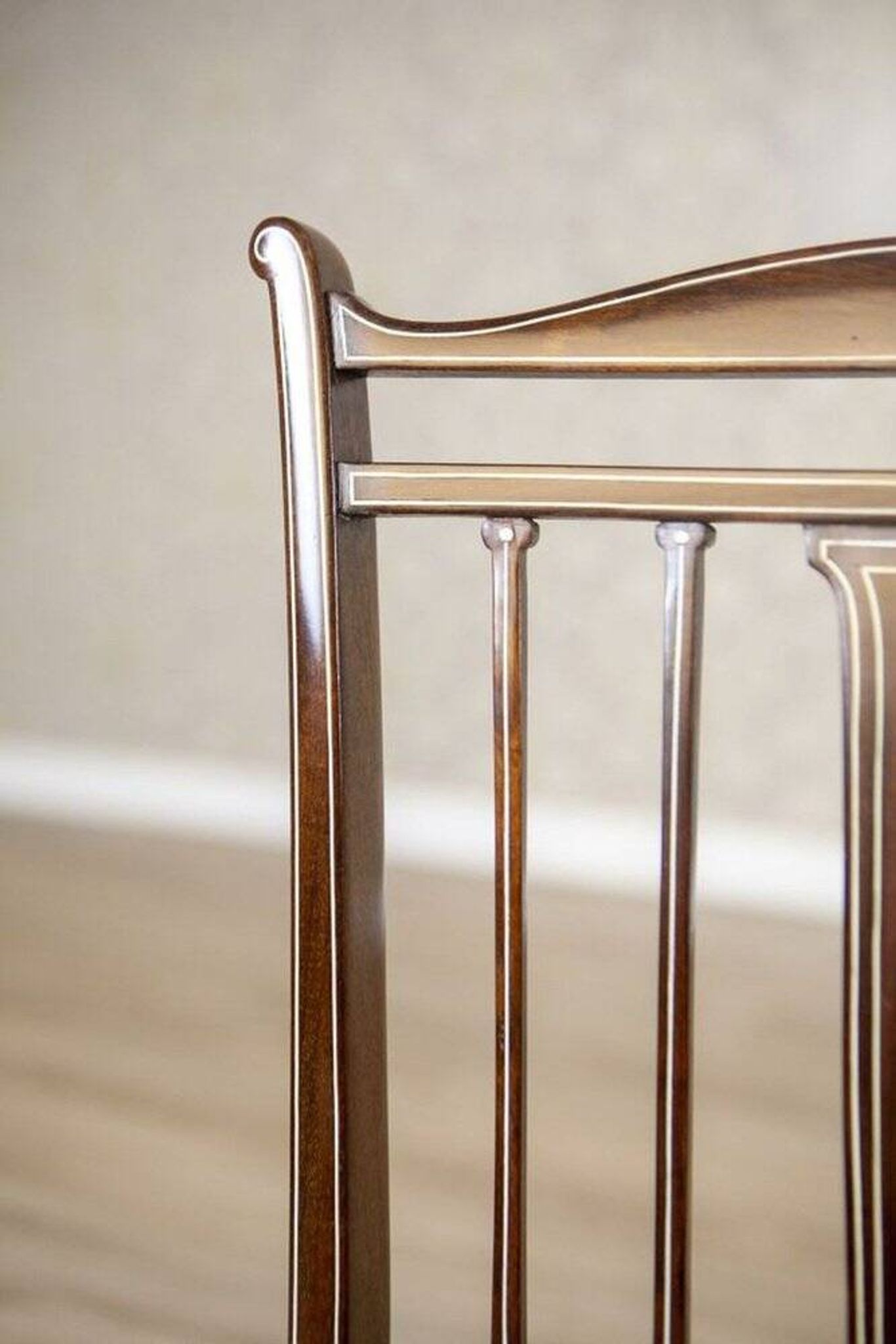 English Sheraton Style Armchairs and Chairs, Late 19th Century, Set of 4