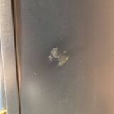 Blue painted wooden dresser